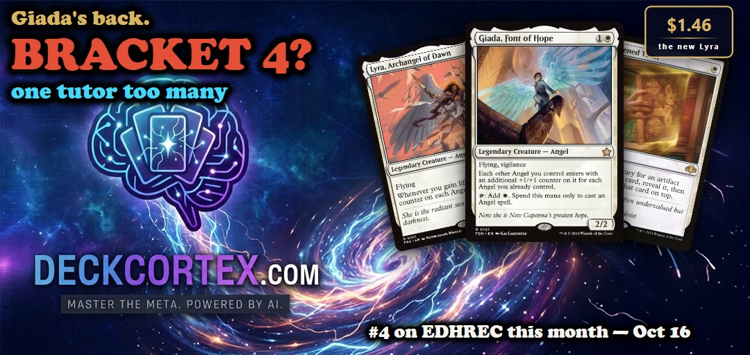 Almost Half the New Giada Decks Add a $1.46 Lyra. The Crowd's List Sits Exactly on the Bracket 3 Line